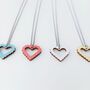 Bubble Heart Wooden Necklace Red Sustainable Eco Gift, thumbnail 5 of 8