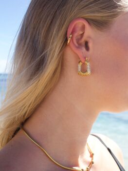 Anastacia Earrings 18k Gold Plated Waterproof, 6 of 6