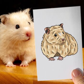 Personalised Full Body Hamster Portrait Print, 2 of 9