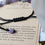 Tranquillity And Protection Amethyst Adjustable Bracelet, thumbnail 3 of 3