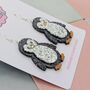 Penguin Christmas Glitter Resin Earrings, thumbnail 3 of 4