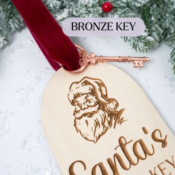 Personalised Santa's Magic Key Kids Christmas Tag, 4 of 9
