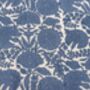 Amritsar Floral Pattern Hand Quilted Blue Cotton Throw, thumbnail 6 of 9