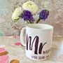 Personalised Contemporary Mr And Mrs Mugs, thumbnail 3 of 4