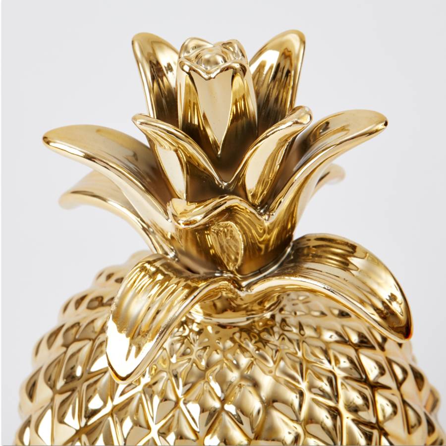 gold pineapple decorative storage jar by ella james