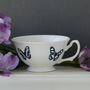 Butterflies Personalised Hand Decorated China Cups, thumbnail 3 of 6