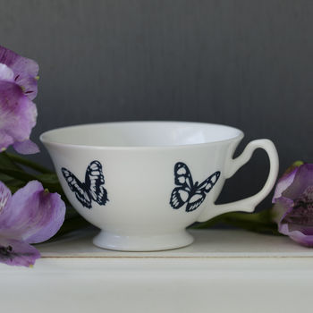 Butterflies Personalised Hand Decorated China Cups, 3 of 6