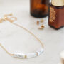 Gold Tone Howlite Crystal Necklace, thumbnail 1 of 5
