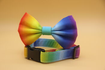 Rainbow Ombré Dog Collar And Lead Accessory Set, 10 of 12