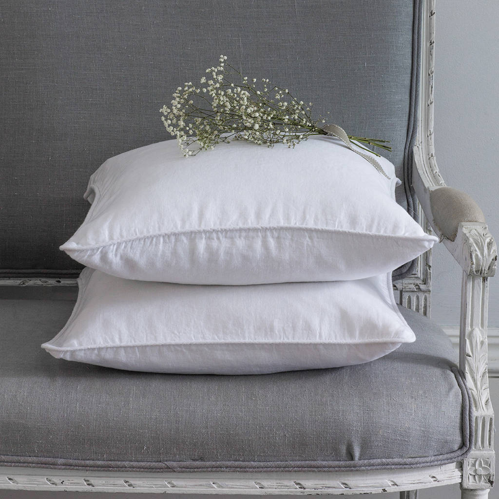 White Linen Cushion By The Linen Works | notonthehighstreet.com