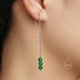 Genuine Amethyst Gemstone Ear Threaders, thumbnail 3 of 9