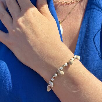 Personalised Shells And Sunshine Teacher Beach Bracelet + Bag, 5 of 5