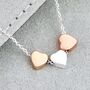 Personalised Triple Heart Necklace, thumbnail 5 of 8