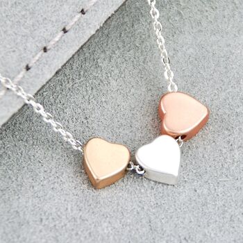 Personalised Triple Heart Necklace, 5 of 8
