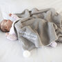 Personalised Twins Cable Knit Pom Pom Blankets, thumbnail 10 of 12