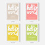 Personalised Name Print With Handwritten Hello World, thumbnail 9 of 10