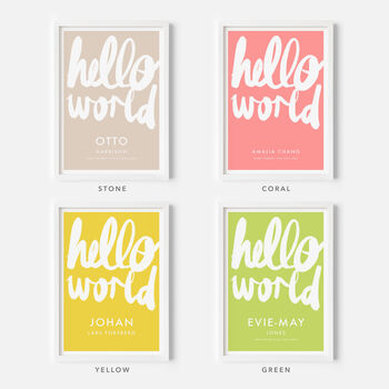 Personalised Name Print With Handwritten Hello World, 9 of 10