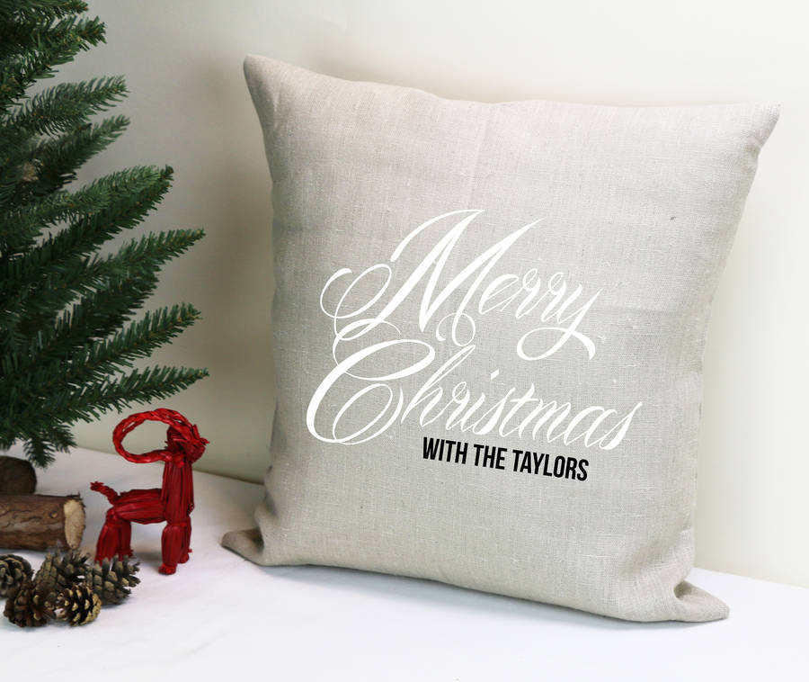 Personalised Christmas Cushion By Minna's room