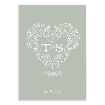 Personalised Heart Strings, Wedding Card, Frameable, 7 of 9