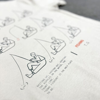 Personalised Fishing Illustrated T Shirt, 5 of 6