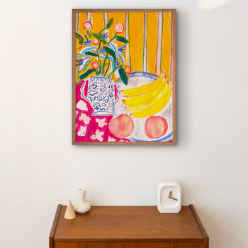Banana And Vase Art Print Watercolour Pastel Poster, 4 of 4