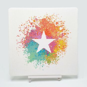 Watercolour Star Cross Stitch Kit, 2 of 8