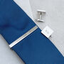 Personalised Silver Plated Tie Clip And Cufflink Set, thumbnail 11 of 12