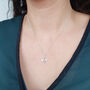 Dainty Minimalist Butterfly Pendant Silver Necklace, thumbnail 2 of 4