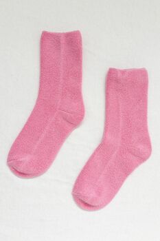 Bubblegum Pink Cloud Socks, 3 of 4