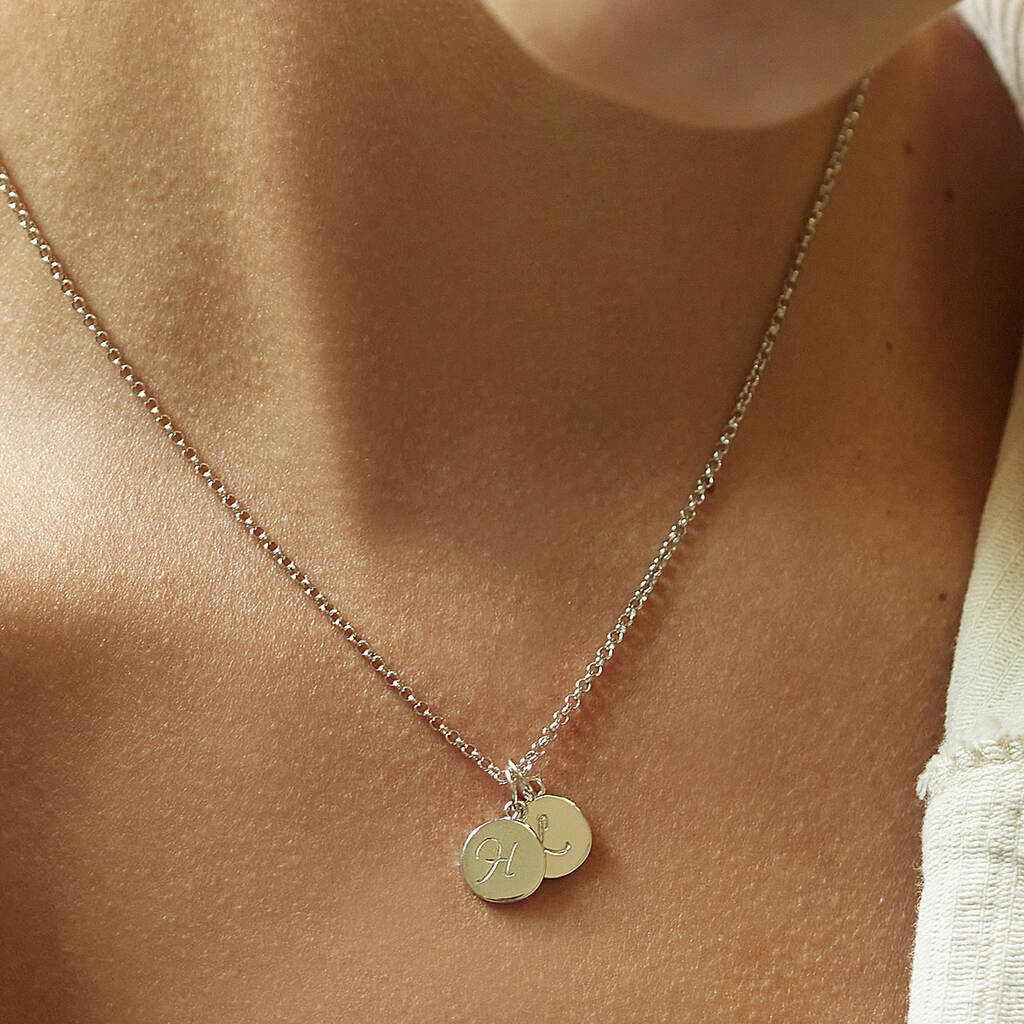 Mother And Child Initial Necklace Silver, Gold, Rose By Muru