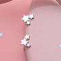 Christmas Friendship Sterling Silver Star Cluster Stud Earrings, thumbnail 3 of 7