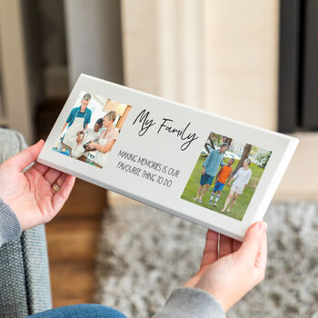 Personalised Family Photo Plaque With Two Images, 3 of 5