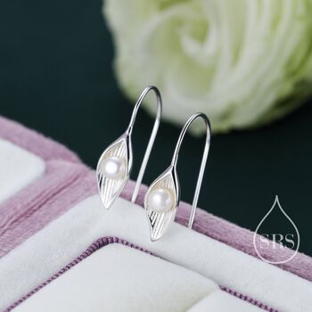 Calla Lily Flower Blossom Earrings, 2 of 12