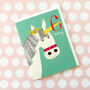 Mini Unicorn 6th Birthday Card, thumbnail 3 of 3