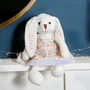 Personalised Cream Bunny Rabbit With Dress, Easter, thumbnail 1 of 5