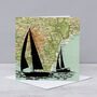Sailing Over Devon And Cornwall Greetings Card, thumbnail 1 of 3