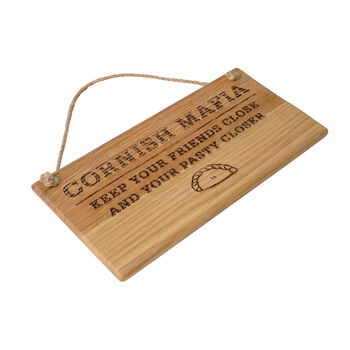 'Cornish Mafia Keep Your…' Oak Hanging Sign, 3 of 3