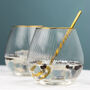 Gold Rim Fluted Stemless Gin Or Cocktail Glass, thumbnail 1 of 9