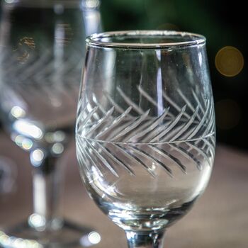 Etched Wine Glass, 3 of 3