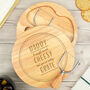 Engraved 'You're Really Grate' Fun Cheese Board Set For Dad, thumbnail 1 of 6