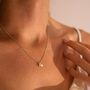 Sterling Silver Slide On Letter And Mini Pearl Necklace, thumbnail 3 of 11