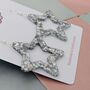 Sparkly Large Star Glitter Resin Statement Earrings, thumbnail 2 of 8