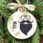 Personalised Beard Christmas Bauble, thumbnail 1 of 5