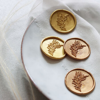 Self Adhesive Olive Branch Wax Seals, 2 of 12