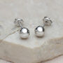 9ct White Gold Ball Stud Earrings, thumbnail 3 of 7