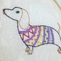 Sausage Dog Embroidery Kit For Crafty Kids, thumbnail 2 of 4