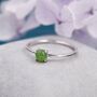 Sterling Silver Genuine Green Jade Ring, thumbnail 1 of 11