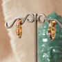 Multi Coloured Tourmaline Gold And Silver Hoops, thumbnail 2 of 9
