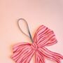 Striped Bow Felt Hanging Decoration For Valentine's, thumbnail 2 of 4