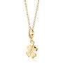 18ct Gold Four Leaf Clover Charm Necklace, thumbnail 2 of 7